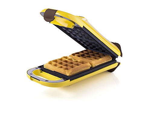 Máquina de Waffles Princess 132400 | Aço inoxidável Princess - Eletrodomésticos - 700W, 2 waffles, antiaderente, alça temperada