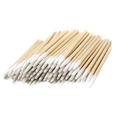 Lurrose 400pcs Cabeça Pontiaguda Algodão de Madeira Bastões Microblading Bastões de Algodão Maquilhagem Aplicador Lurrose - Hastes de algodão - microblading, 400pcs, cabeça pontiaguda, algodão de madeira