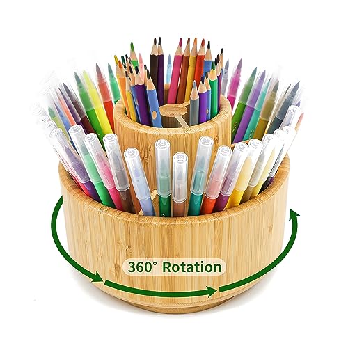 Suporte para Canetas WENKO Bambu (Castanho) VaeFae - Organizadores de mesa - castanho, bambu