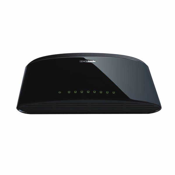 Switch D-LINK DES-1008D L2 10/100 1U Preto D-Link - Concentradores e comutadores - l2, 10/100, 1u, preto