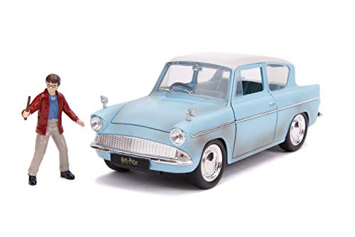 Figura de Ação JADA Harry Potter - Ford Anglia with figure Dickie Toys - Modelos em escala - ford anglia, Harry Potter, figura metal, escala 1/24