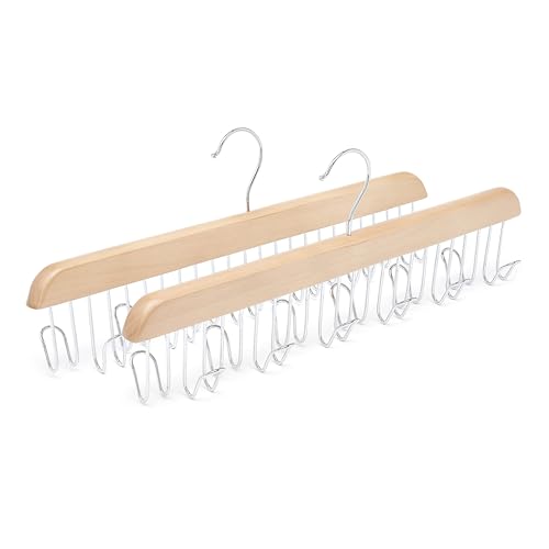 Suporte para Belts AMZBASICS | Madeira Natural (2 Unidades) Amazon - Cabides - madeira, natural, 2 unidades