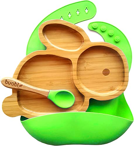 Conjunto de 3 Peças de Refeição BUABI Conejo Shenzhen - Conjuntos de presente para bebê - 3 peças, bebé, silicone, bambu