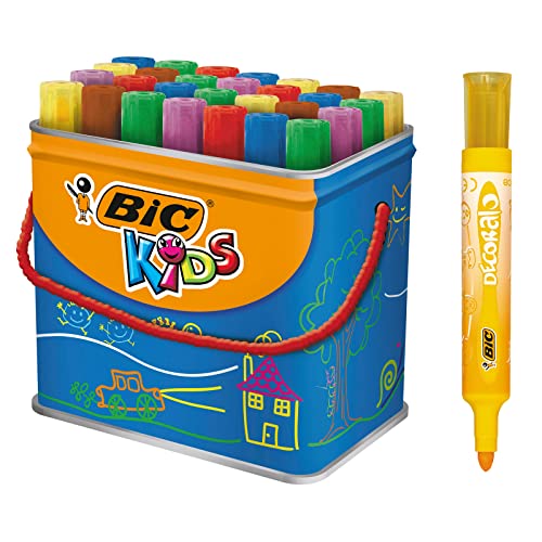 Canetas de Feltro BIC Kids Decolaro (12 Cores) BIC - Canetas - 12 cores, feltro, ergonômico, criativos