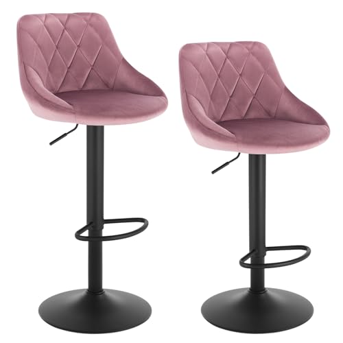 Banco WOLTU BH219RS-2 (Rosa - Poliéster - 80x46x43 cm) WOLTU - Cadeiras de escritório - altura ajustável, encosto ergonómico, apoio para os pés, 80x46x43 cm