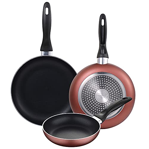 Conjunto de Frigideiras KITCHEN & HOME 3 Peças (Alumínio) San Ignacio - Frigideiras e panelas de fritar - alumínio, antiaderente, 3 peças, fogões