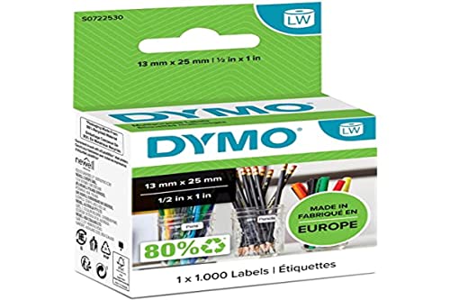 Etiquetas DYMO Multi-purpose labels (12 x 7 mm) DYMO - Fitas de etiquetas e recargas - multi-propósito, 12x7mm, impressão laser, jato tinta