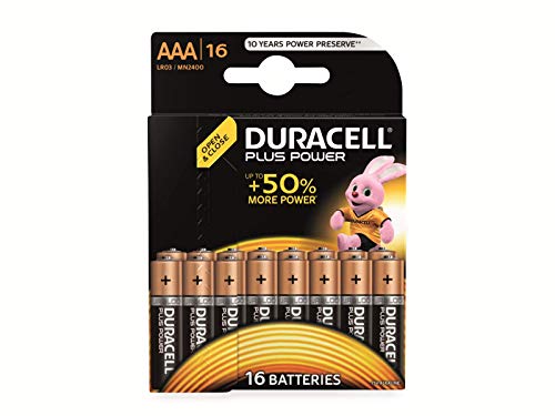 Pilha DURACELL Plus Power Single-Use Battery AAA Duracell - Baterias de uso geral - alcalino, AAA, 1.5v, 16 unidades