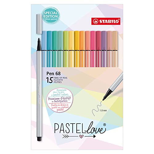 Marcadores Permanente STABILO Pastel Love (15 Unidades) Stabilo - Canetas - permanente, lavável, fáceis de usar
