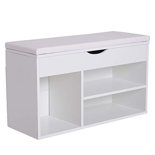 Banco Sapato Arrumação HOMCOM | 80 x 30 x 47 cm - Madeira HOMCOM - Cadeiras - 80 x 30 x 47 cm, madeira