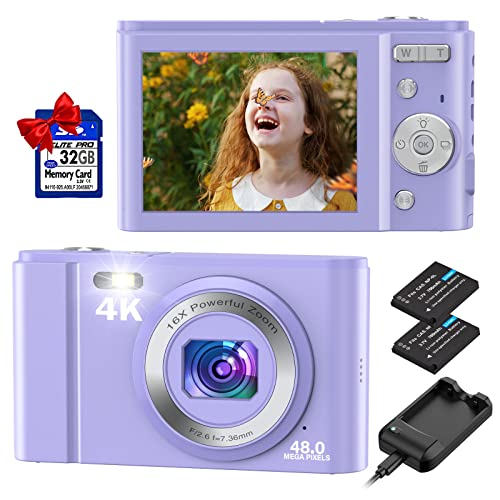 Duluvulu 4K Camara Digital com Cartão de Memória 32Gb Duluvulu - Câmeras - duluvulu, 4k, câmera digital, cartao memoria, 32GB