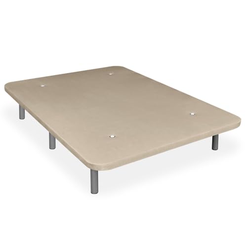 Base para Cama AMUEBLATE ONLINE com 5 Barras e 6 Pernas (Bege - 105 x 190 cm) amuéblate online - Camas e estruturas de cama - base para cama, 5 barras, 6 pernas, bege, 105x190 cm