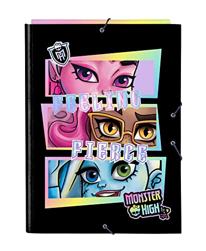 SAFTA Folio Monster High Creep (Livro) Monster High - Pastas de arquivo - monstruos, resistente, bolsos, personalizável