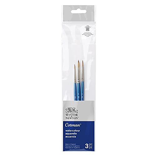 Conjunto de 7 Pincéis para Aquarelas WINSOR & NEWTON COLART - Ferramentas de medição e marcação de artesanato - 7 pincéis, aquarelas, fibra sintética, resistência