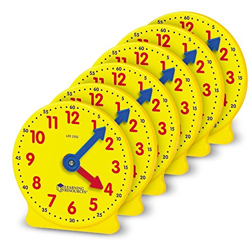 Jogo Educativo LEARNING RESOURCES Mini Clocks (Idade Mínima Recomendada: 3 anos) Learning Resources - Brinquedos educativos - educativo, mini clocks, 3 anos, agulhas coloridas