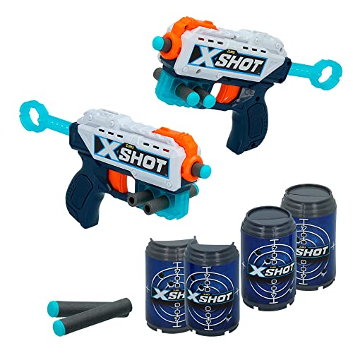 Lançador de Bolas X-SHOT XShot Excel 2 Pistolas e 6 Recargas x-shot - Armas de brinquedo e acessórios - 27 metros, 2 pistolas, 6 recargas, dardos