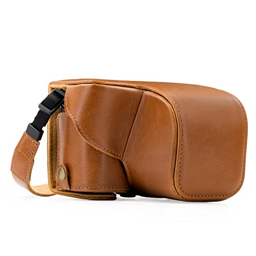 Bolsa de Carga MEGAGEAR TG-SONYA6000-BR-CM em Pele Castanha MegaGear - Bolsas e estojos para câmeras - estógo, sony, pele castanha, resistente à poeira, resistente a riscos
