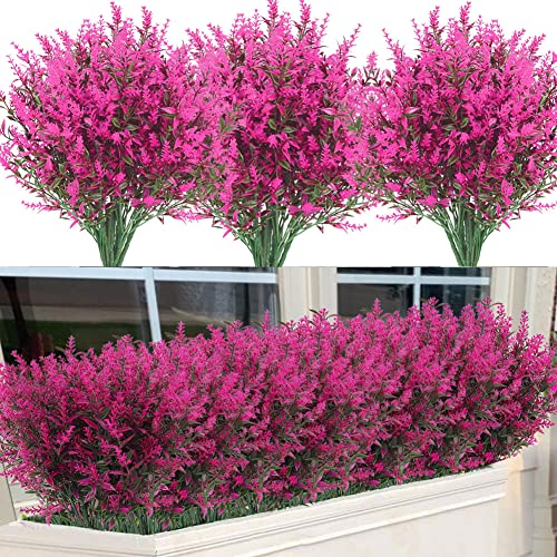 Flor Artificial RODGERSIA Lavanda (Vermelho - 12 Un) Jewlri - Casa e jardim - lavanda, 12 unidades, plástico, alta qualidade