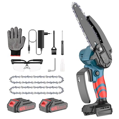 Mini Motosserra Elétrica Bateria 6 Polegadas ponoseu - Motosserras - 20V, 2.0Ah, 6 polegadas, segurança
