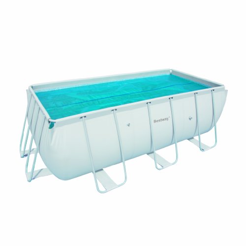 Cobertura para Piscina Bestway 58240 | Azul, Branco (Piscinas, SPA e Jacuzzis) Bestway - Coberturas de piscina e panos de chão - cobertura térmica, piscinas 3,75 x 1,75 m, estrutura em metal, ultra frame, manter calor solares