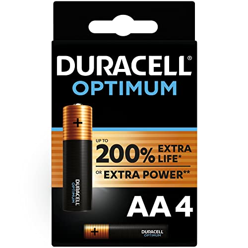 Pilha Recarregável DURACELL Optimum AA (4 unidades) Duracell - Baterias de uso geral - litio, polímeros, carga rápida, autonomia