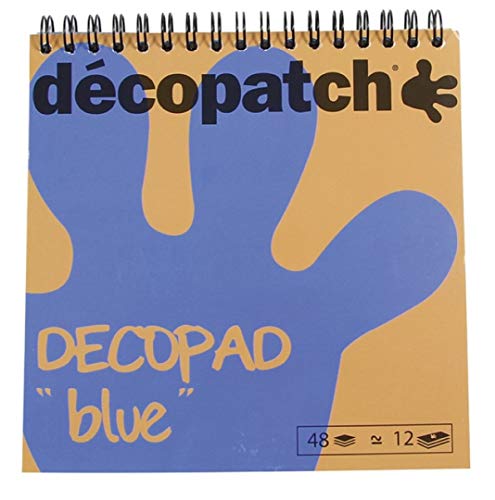 Bloco de Deco-Stamping DÉCOPATCH BLOC04O Azul Decopatch - Papel de arte e artesanato - decopatch, bloco, etiquetas, decoração