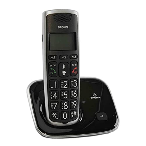Telefone fixo BRONDI Bravo Gold Preto (DECT) Brondi - Telefonia - telefone, fixo, brondi, bravo gold, preto, dect