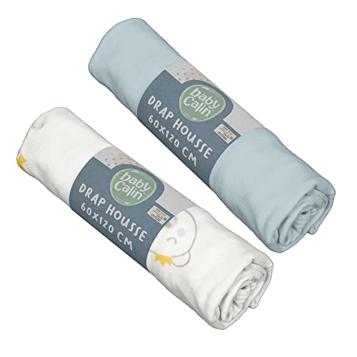 Lençol de Cama BABYCALIN Bbc413004 (Azul - Algodão - 60x120cm) Babycalin - Lençóis - algodão, poliéster, 60x120cm