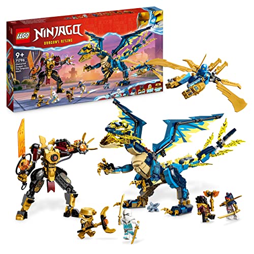 LEGO Ninjago: O Dragão Elemental Contra a Imperatriz Mech - 71796 (Idade Mínima: 7) LEGO - Blocos de encaixe - lego, ninjago, dragão elemental, imperatriz mech, 7 anos