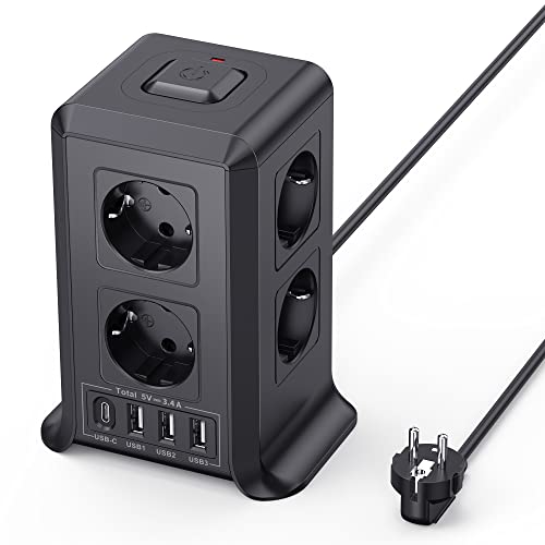 Extensão Elétrica DURONIC DD-8USB (8 Tomadas) Sameriver - Filtros de linha e supressores de surtos - extensão elétrica, duronic dd-8usb, 8 tomadas