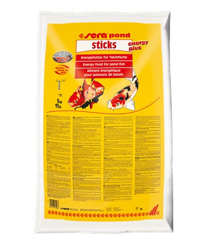 Alimentação para Peixe SERA Pond Sticks Energy Plus (5 kg) SERA - Ração para cães - peixe, 5 kg, complemento, verde brilhante