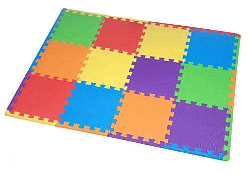 Tapete Puzzle 12 Peças Multicor 30X30Cm RECONDICIONADO SINAIS DE USO Allkit - Brinquedos - tapete puzzle, 12 peças, multicor, 30x30cm, recondicionado