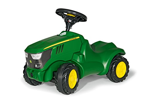 Trator ROLLYTOYS John Deere 6150R com Reboque Rolly Toys - Veículos de empurrar e pedalar - rodas grandes, capô aberto, reboque, cargueira
