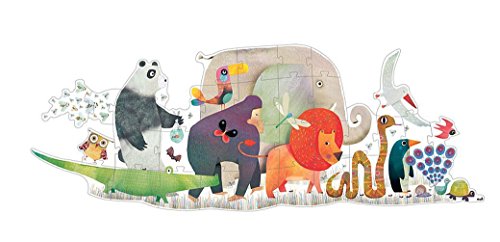 Puzzle DJECO Grande Animal Parade (Idade Mínima: 4) Djeco - Quebra-cabeças de encaixar - puzzle, djeco, grande parade animal, 1000 peças, cartão