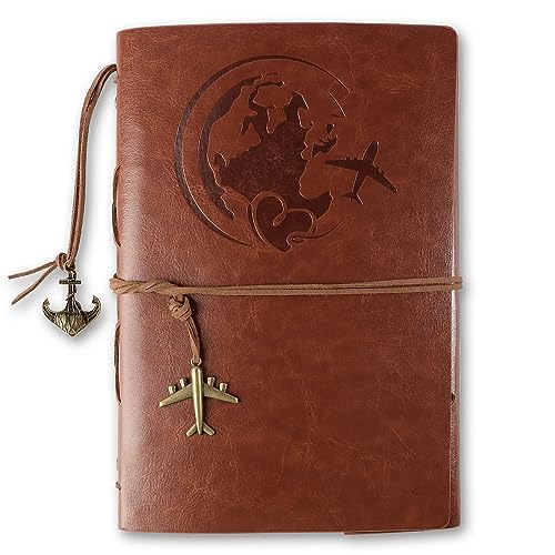 Agenda GEBETTER Travel Diary (A5 - Castanho) GEBETTER - Calendários, organizadores e planejadores - agenda, gebetter travel diary, castanho, papel de cartão, capa de pele, fecho avião