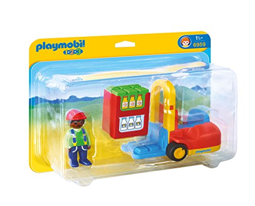 Playmobil 1.2.3 Forklift (Idade Mínima Recomendada: 4 anos) PLAYMOBIL - Brinquedos - forklift, 4 anos, criatividade, imaginação