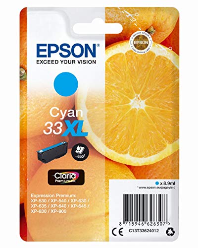 Epson Tinteiro 33XL Ciano (C13T33634020) Epson - Cartuchos de toner e jato de tinta - ciano, 33xl
