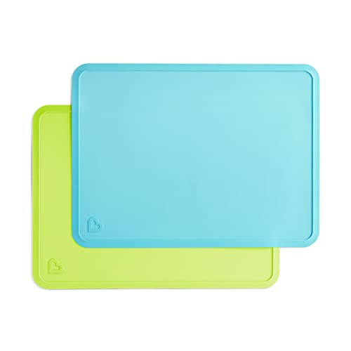 Manta de Alimentação MUNCHKIN Silicone (2 Unidades) Munchkin - Roupa de mesa - silicone, 30 cm, branco, azul