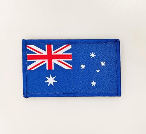 Patches Bordados Bandeira Austrália com Cores Oficiais WERF3 - Enfeites e acabamentos - bordados, bandeira, austrália, cores oficiais