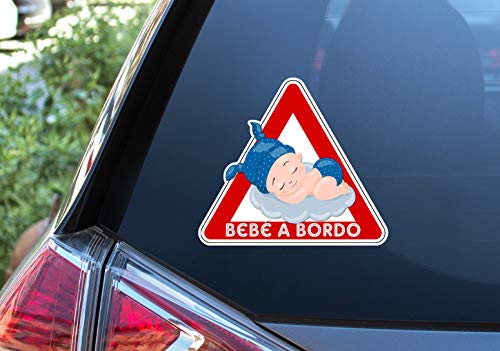 Autocolante para Carro BEBE A BORDO Nuvem CrisPhy - Decoração de veículos - autocolante, carro, bebé a bordo, nuvem