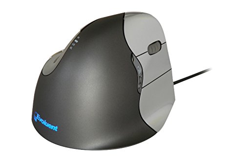 Rato BAKKERELKHUIZEN Evoluent (Cabo USB - Ótico - 1600 dpi - Preto) BakkerElkhuizen - Ratos e trackballs - usb, óptico, 1600 dpi, preto