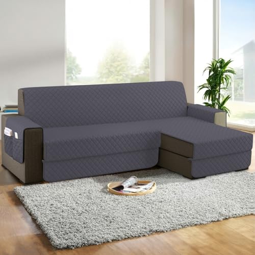 Capa de Sofá HOMEBLISS (Cinzento - 250x220 cm) Homebliss - Sofás - cinzento, 250x220 cm