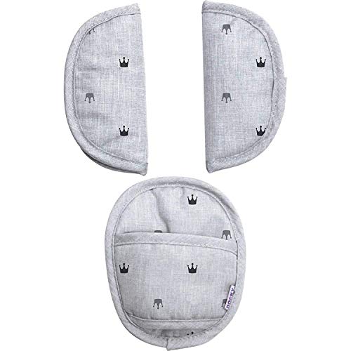 Protetor Cinto Segurança DOOKY Universal Pads Light Grey Xplorys - Móveis para bebês e crianças pequenas - poliéster, espuma de borracha, proteção, bebé