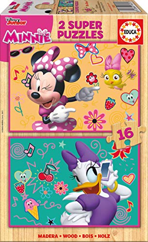 Puzzle 2X16 Minnie Mouse Disney (Idade Mínima Recomendada: 3 anos) EDUCA - Quebra-cabeças de encaixar - puzzle, 2x16, minnie mouse, disney, peças