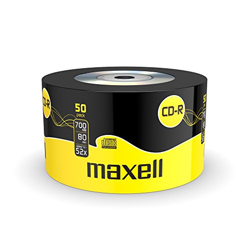 Maxell CDR80XL CD-R 700 MB 50 peça(s) (Consumível Imagem e Som) Maxell - Mídias vazias - 700 MB, 50 peças, CD-R, 52x