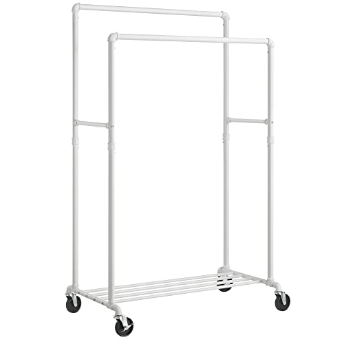Varão para Roupa SONGMICS HSR060W01 | Branco SONGMICS - Equipamento de proteção individual (epi) - branco, aço, 100x59x162cm, 9kg, 110kg