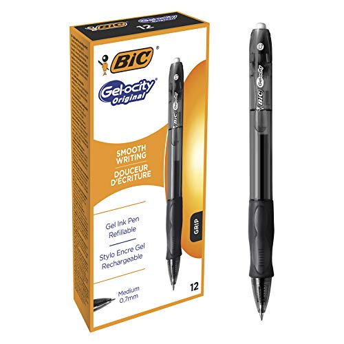 Esferográfica Bic Vél. Pro + 12 Gelocity Preta BIC - Canetas - esferográfica, bic, velocidade, gel, confortável