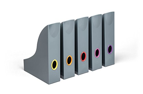 Durable 770657 conjunto de suporte para revistas e livros Durable - Arquivamento e organização - plástico, preto, cinzento, 330x100x110mm
