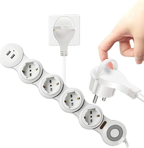 Extensão Elétrica DURONIC 4 tomadas + 2 usb 1,5 m ELAELA - Fios e cabos elétricos - 4 tomadas, 2 usb, 1.5m