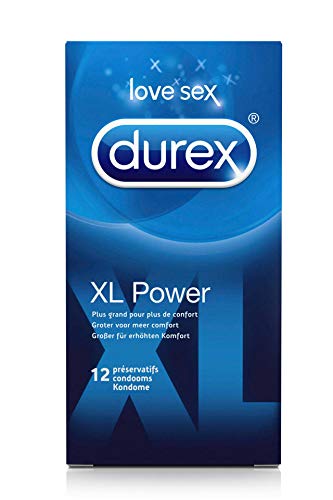 Preservativos DUREX Xl Power 12 Unidades DUREX - Cuidados pessoais - revestimento extra-lubrificante, durável, conforto, segurança